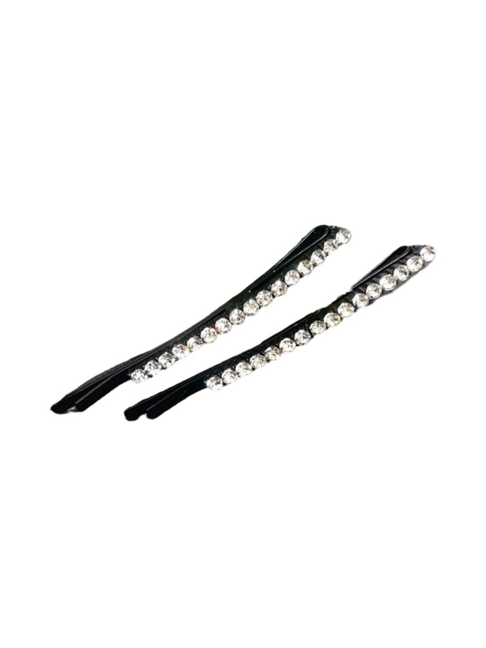 Rhinestone Black Hair Pins - Sparkling Bobby Pin Set